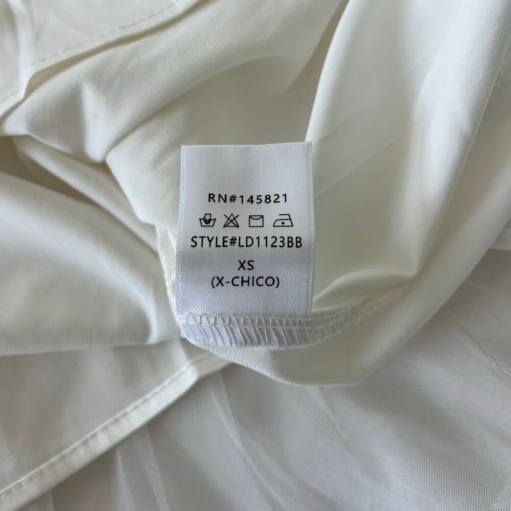 NWT *Baltic Born* Emma Smocked Tulle Tiered Midi Dress | Off White | Size XS - Picture 9 of 9